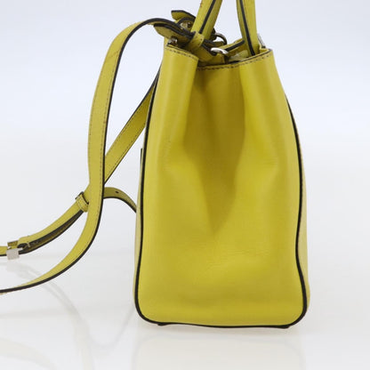 Fendi 2Jours Bag Leather, YELLOW, LEATHER, Handbag