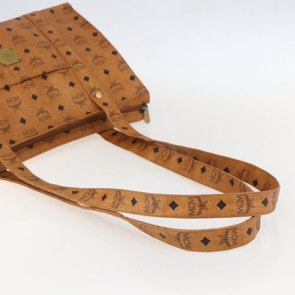 MCM Vintage Visetos Tote bag Canvas, BROWN, PVC, Tote bag