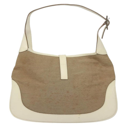 Gucci Vintage Jackie O Hobo Canvas and leather, BEIGE, CANVAS, Shoulder bag