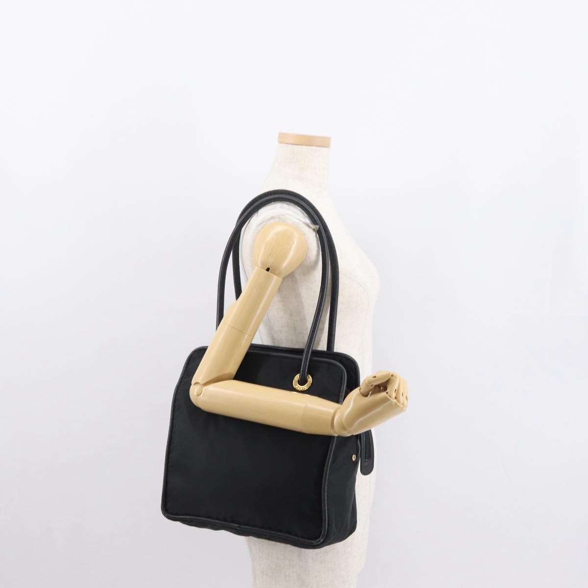 Celine Vintage Shoulder Bag Nylon, BLACK, NYLON, Shoulder bag