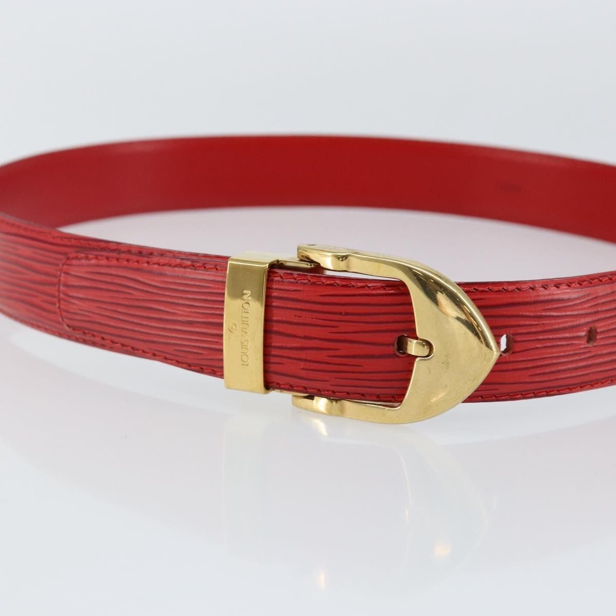 Louis Vuitton Classique Belt Epi Leather, RED, LEATHER, Belts