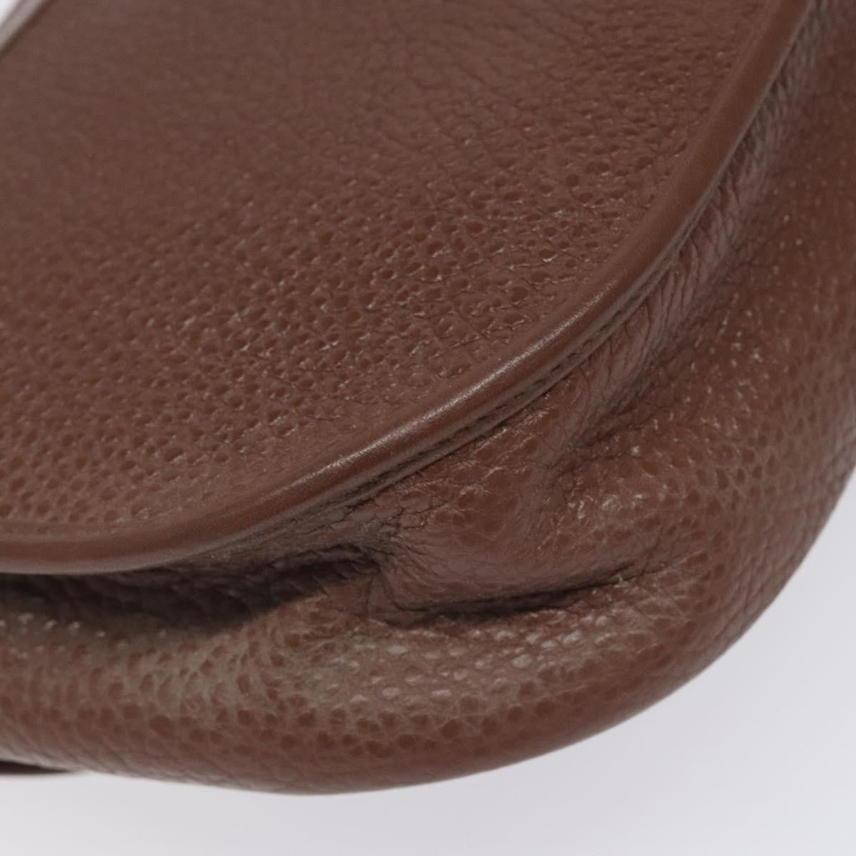Christian Dior Vintage Shoulder Bag Leather, BROWN, LEATHER, Shoulder bag