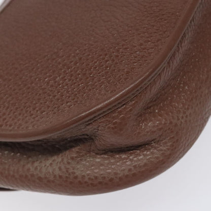 Christian Dior Vintage Shoulder Bag Leather, BROWN, LEATHER, Shoulder bag