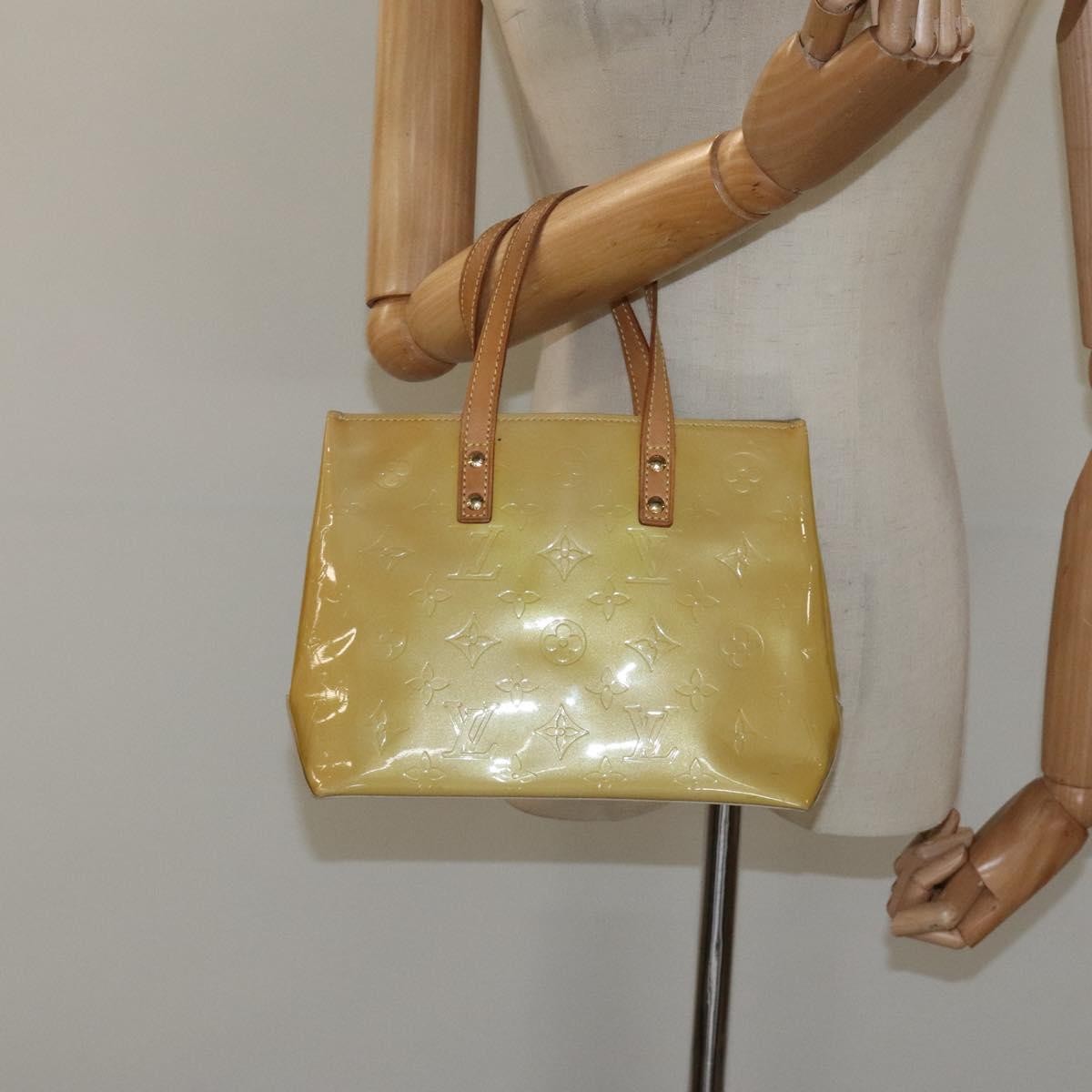 Louis Vuitton Reade Handbag Monogram Vernis, BEIGE, PATENT_LEATHER, Handbag