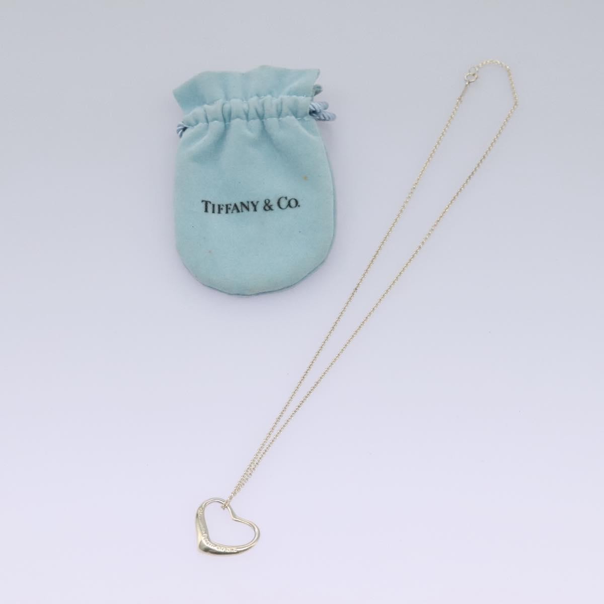Tiffany & Co. Elsa Peretti Open Heart Pendant Necklace Sterling Silver, SILVER, SILVER, Necklace