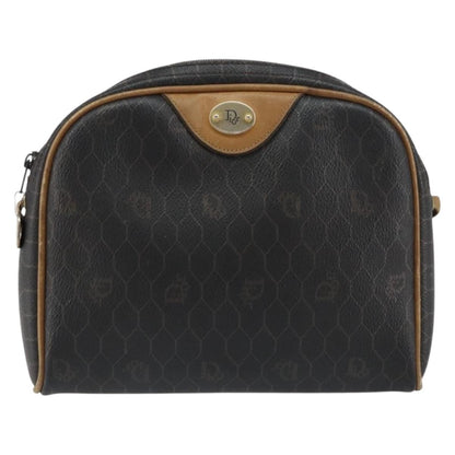 Christian Dior Vintage Honeycomb Shoulder Bag Canvas, BLACK, PVC, Shoulder bag