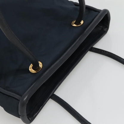 Celine Circle Logo Handbag Nylon, Navy, Nylon, Tote Bag