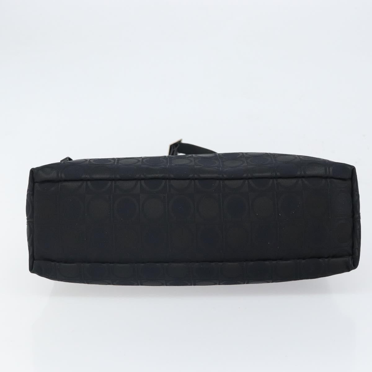 Salvatore Ferragamo Gancini Tote Nylon, BLACK, NYLON, Tote bag