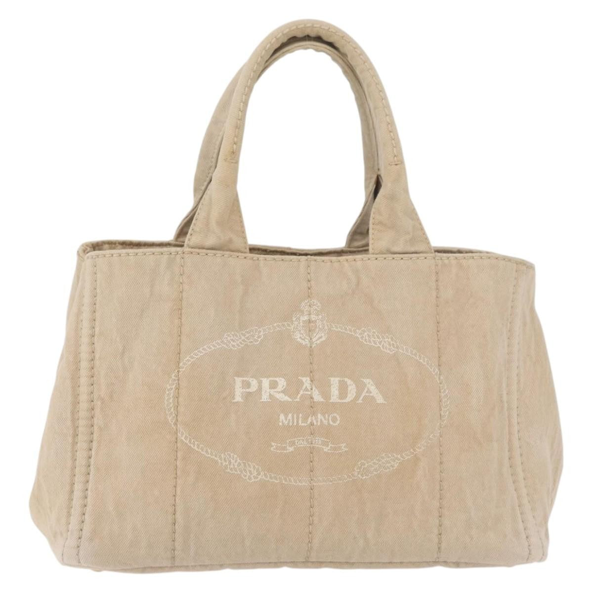 Prada Canapa Tote Canvas, Beige, Canvas, Tote Bag