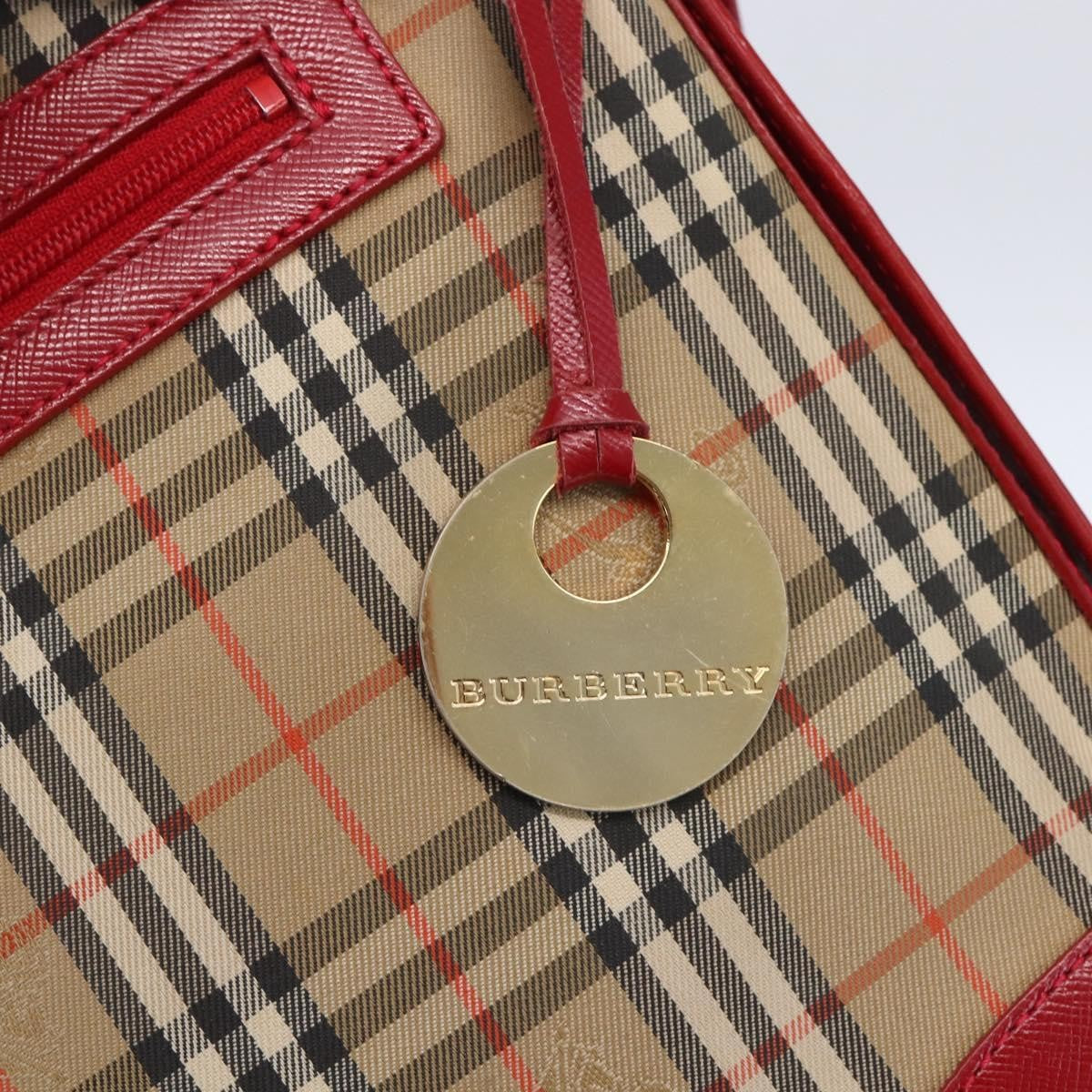 Burberry Nova check Shoulder bag Canvas, BEIGE, CANVAS, Shoulder bag