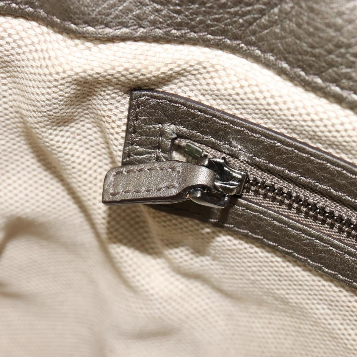 Gucci Soho Convertible Top Handle Bag Leather, Silver, Leather, Handbag