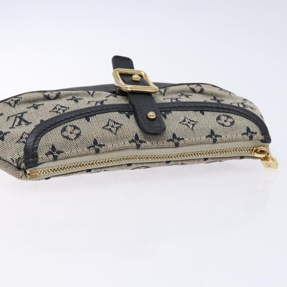 Louis Vuitton Anne Sophie Clutch Mini Lin, BLUE, CANVAS, Clutche & pouche
