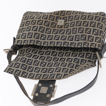 Fendi Baguette Bag Zucchino Canvas, NAVY, CANVAS, Shoulder bag