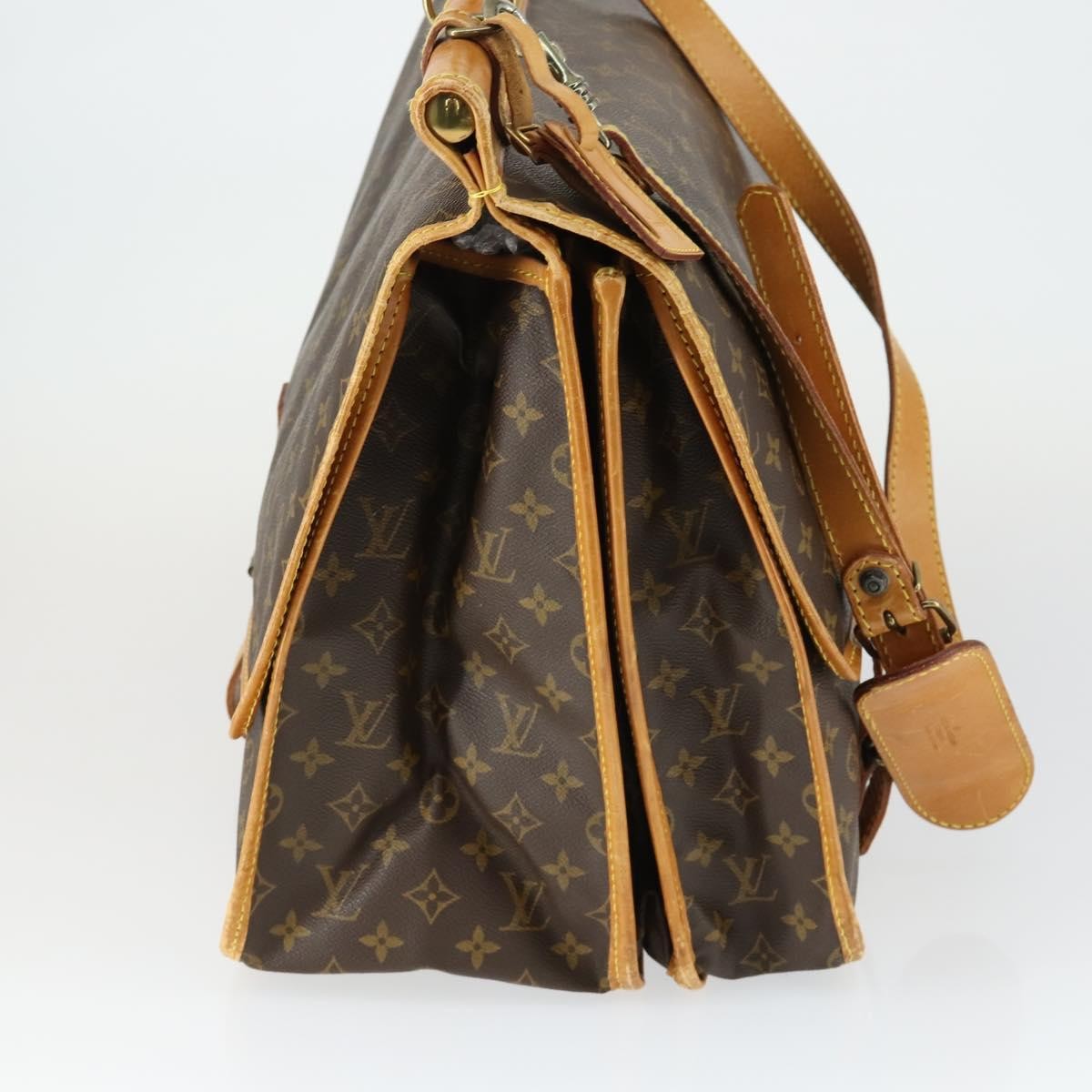 Louis Vuitton Sac Chasse Hunting Bag Monogram Canvas, BROWN, CANVAS, Travel bag