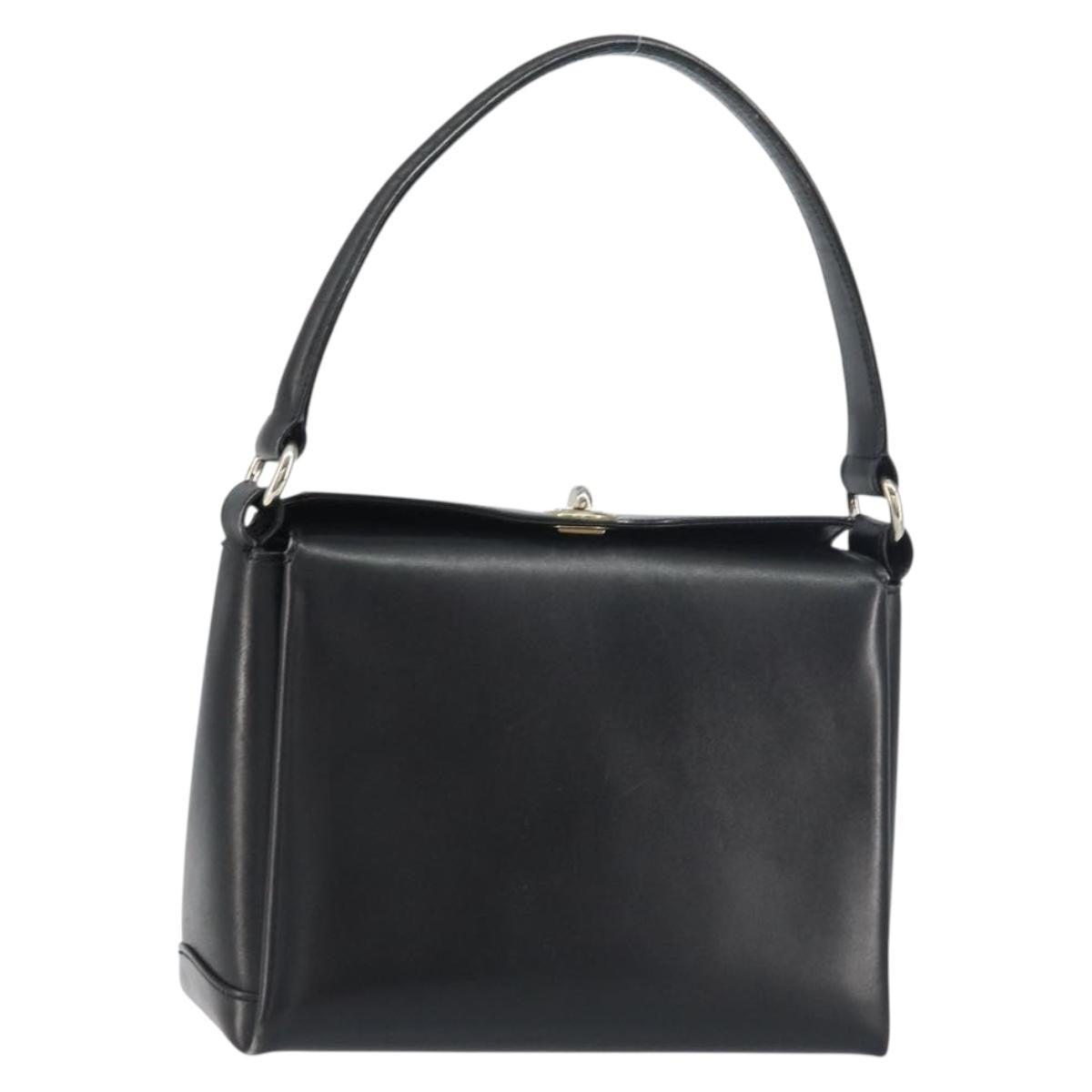 Gucci Vintage Convertible Box Crossbody Bag Leather, BLACK, LEATHER, Handbag