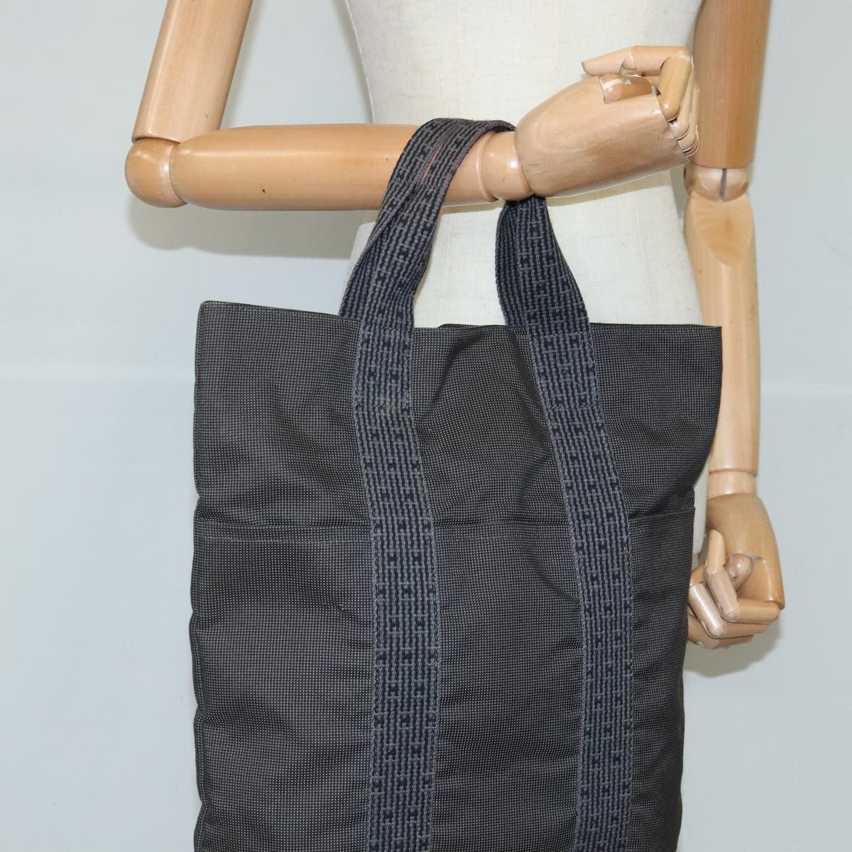 Hermes Fourre-tout Herline Fourre-tout Herline, Gray, Nylon, Tote Bag