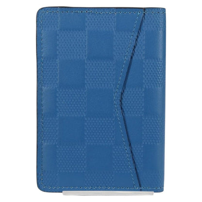 Louis Vuitton pocket organizer Leather, BLUE, LEATHER, Toiletry Case