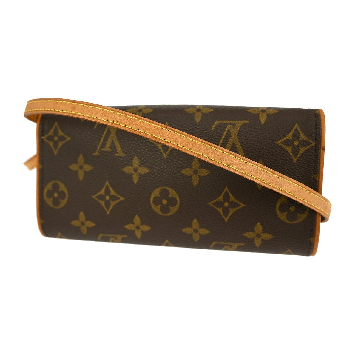 Louis Vuitton Twin Handbag Monogram Canvas, BROWN, CANVAS, Clutche & pouche