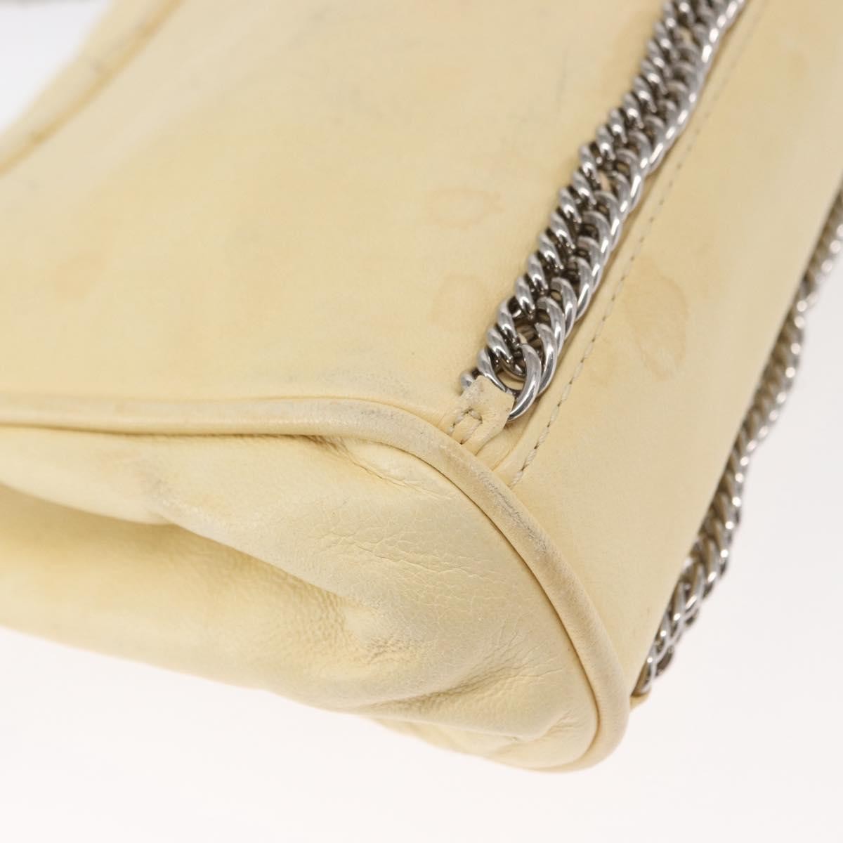 Chanel Matelasse Chain Shoulder Bag Leather, IVORY, LEATHER, Shoulder bag
