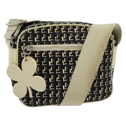 Chanel Vintage Clover Camera Bag Printed Canvas, BLACK, CANVAS, Shoulder bag