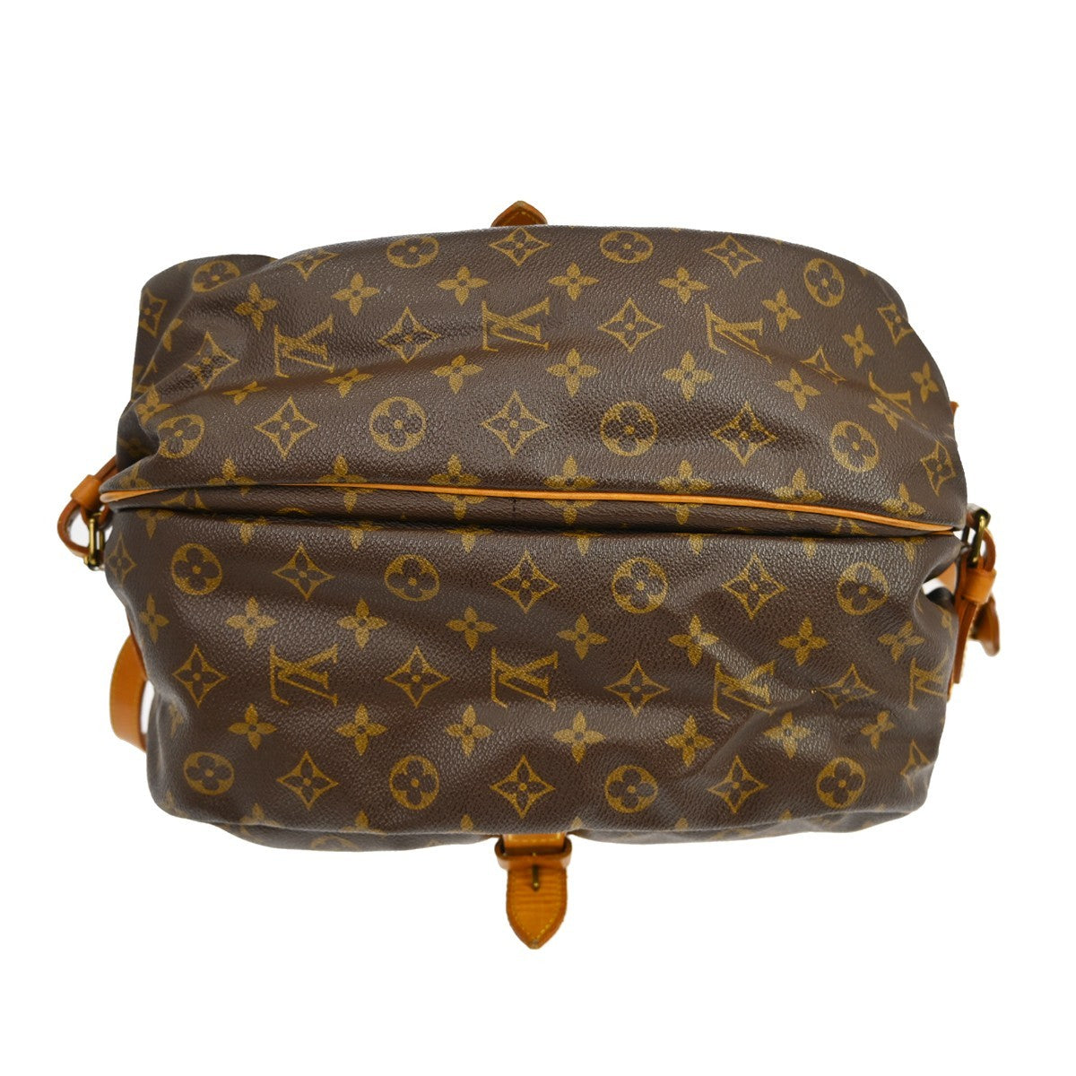 Louis Vuitton Saumur Handbag Monogram Canvas, Brown, Canvas, Shoulder Bag