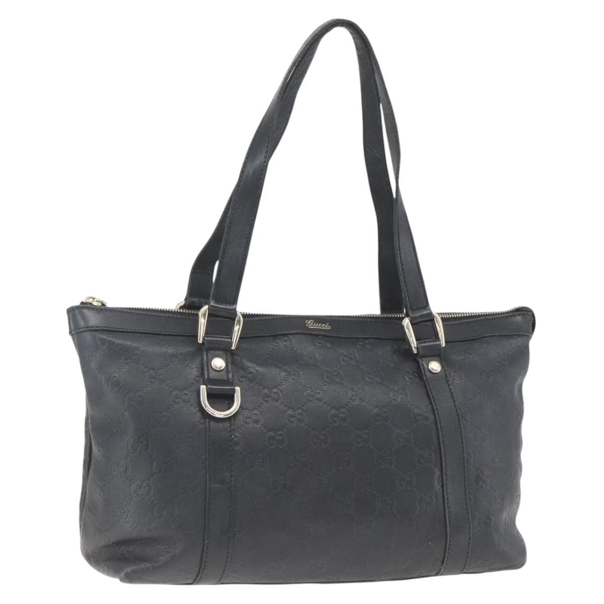 Gucci Abbey Zip Tote Guccissima, BLACK, CANVAS, Tote bag