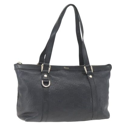 Gucci Abbey Zip Tote Guccissima, BLACK, CANVAS, Tote bag