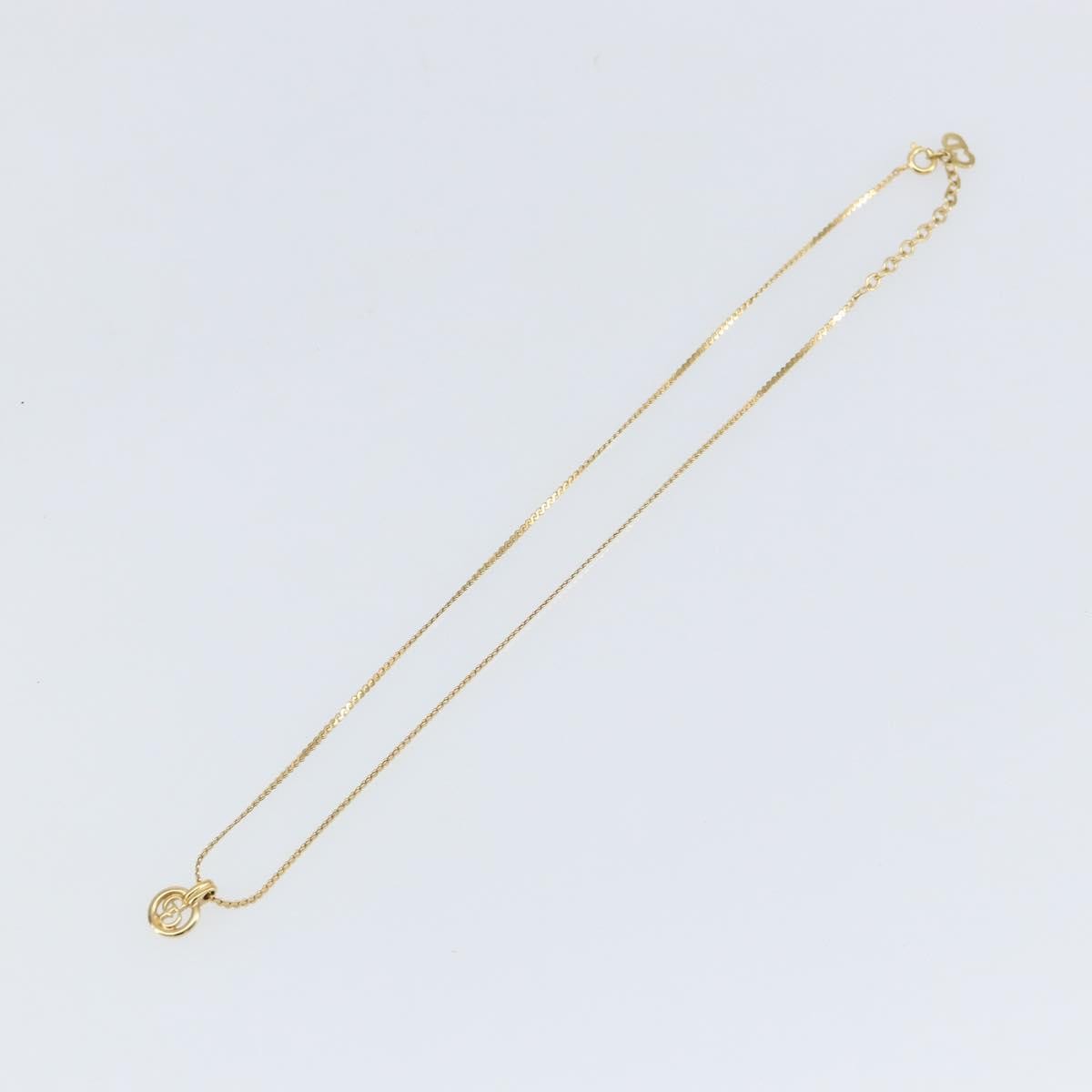 Christian Dior CD Pendant Necklace Metal, GOLD, METAL, Necklace