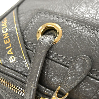 Balenciaga Blanket Square Bag Leather, GRAY, LEATHER, Handbag