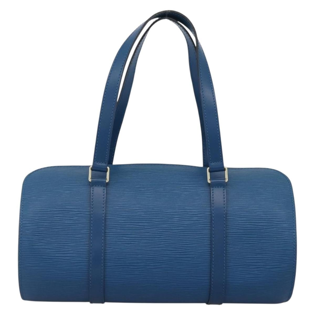 Louis Vuitton Soufflot Handbag Epi Leather, BLUE, LEATHER, Shoulder bag