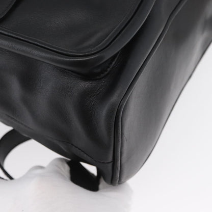 Gucci Vintage Bamboo Backpack Leather, BLACK, LEATHER, Backpack