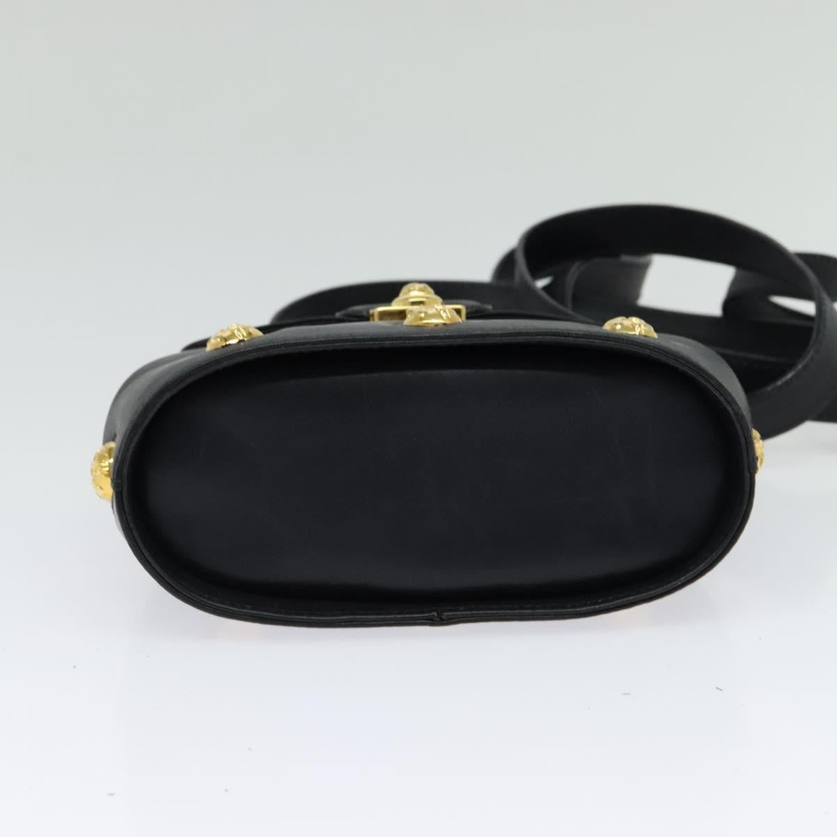 Salvatore Ferragamo Flap Shoulder Bag Leather, NAVY, LEATHER, Shoulder bag