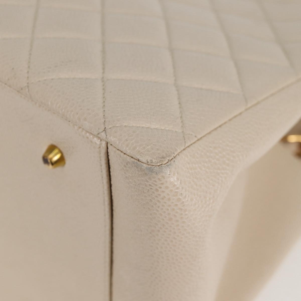 Chanel Vintage Grand Shopping Tote Quilted Calfskin, GOLD, LEATHER, Tote bag