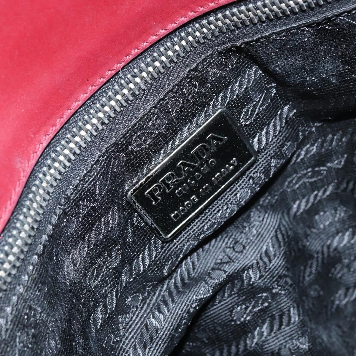 Prada Vintage Handbag Leather, BURGUNDY, LEATHER, Handbag