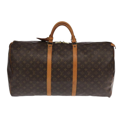 Louis Vuitton Keepall Bag Monogram Canvas, BROWN, CANVAS, Travel bag