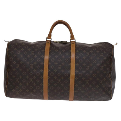 Louis Vuitton Keepall Bag Monogram Canvas, BROWN, CANVAS, Travel bag