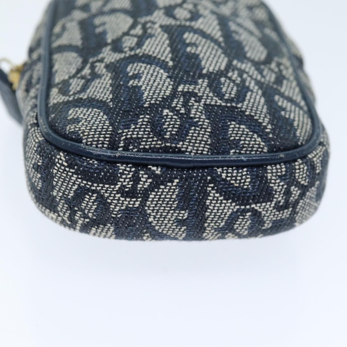 Christian Dior Vintage Trotter Pouch Canvas, NAVY, CANVAS, Clutche & pouche