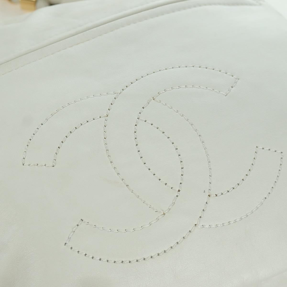 Chanel Rodeo Drive Hobo Leather, WHITE, LEATHER, Handbag