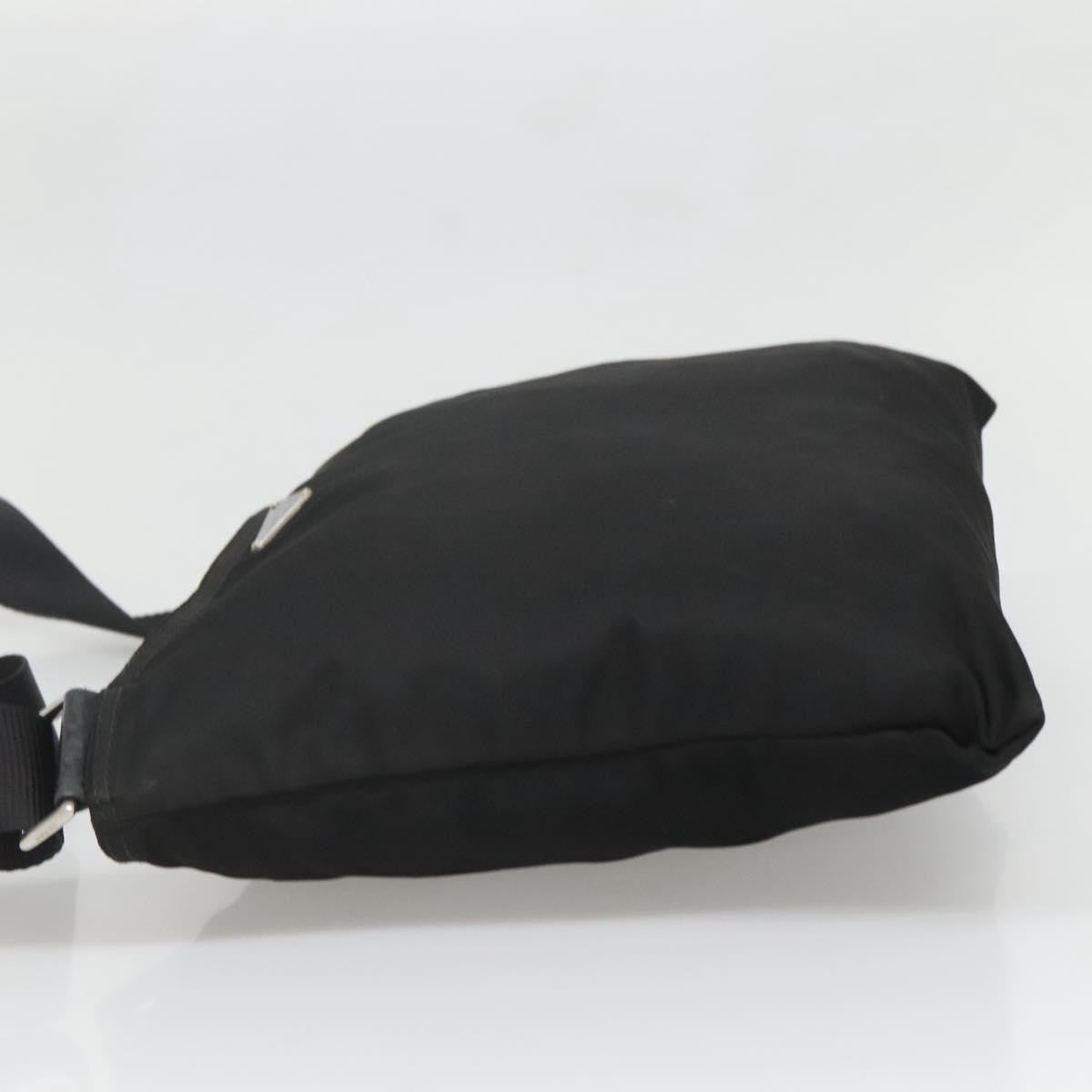 Prada Flat Messenger Bag Tessuto, BLACK, NYLON, Shoulder bag