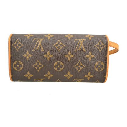 Louis Vuitton Twin Handbag Monogram Canvas, BROWN, CANVAS, Clutche & pouche