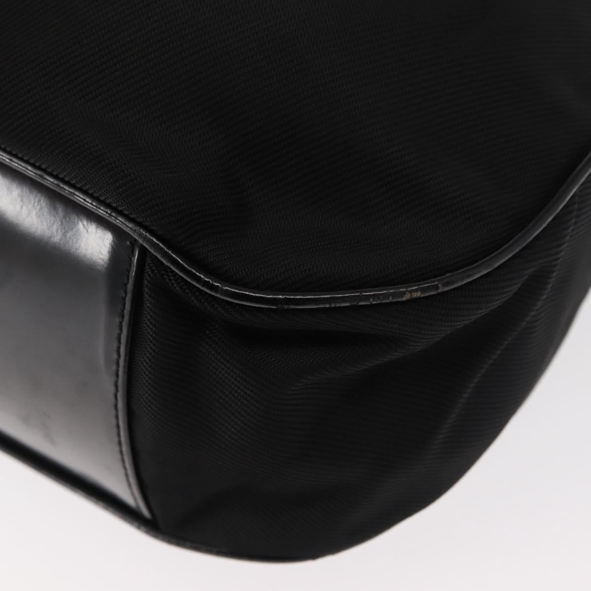 Gucci Vintage Bamboo Handle Bag Nylon, BLACK, NYLON, Handbag