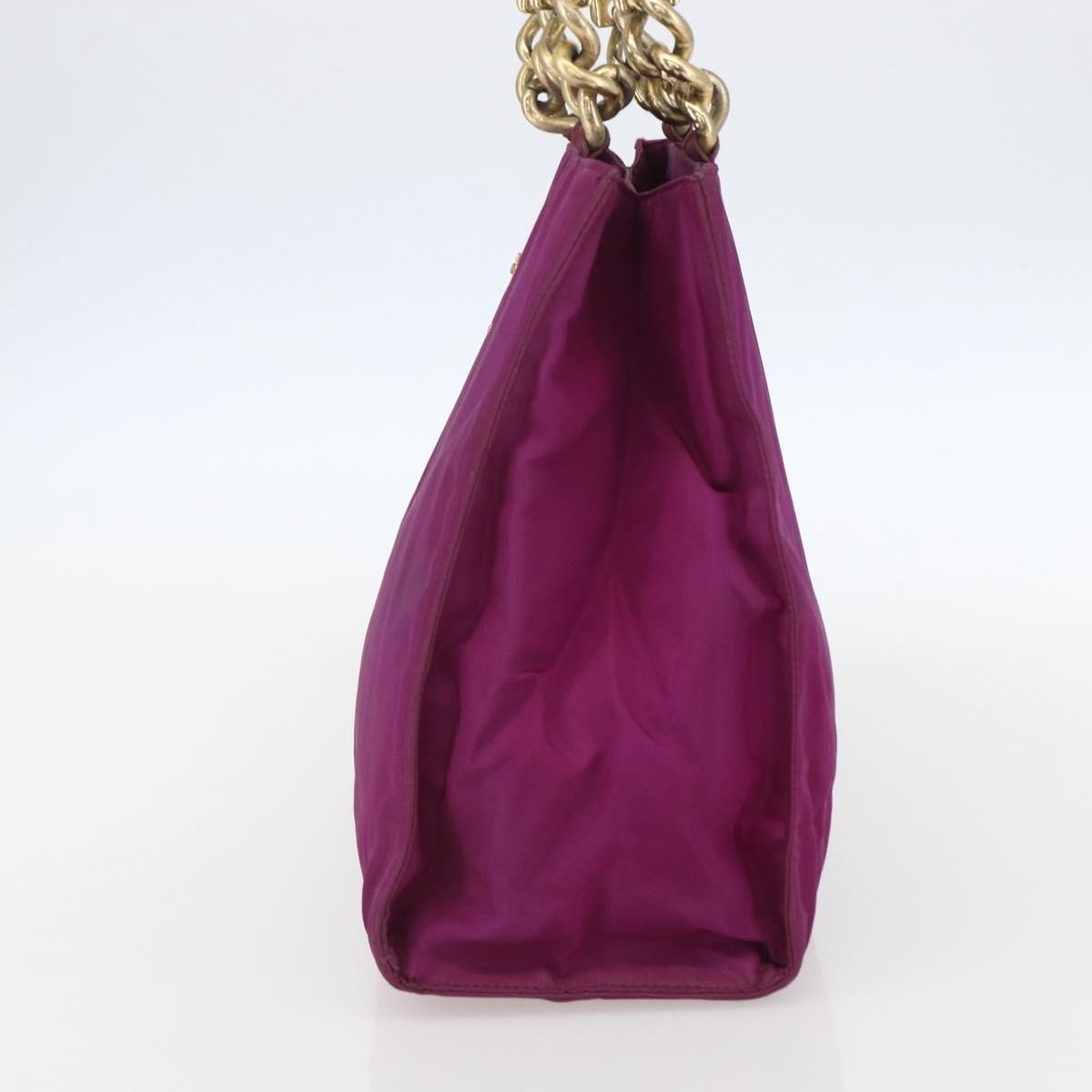 Prada Metal Handles Tote Tessuto, PURPLE, NYLON, Handbag
