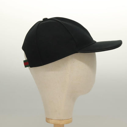 Gucci Web Baseball Hat GG Canvas, BLACK, CANVAS, Head accessory