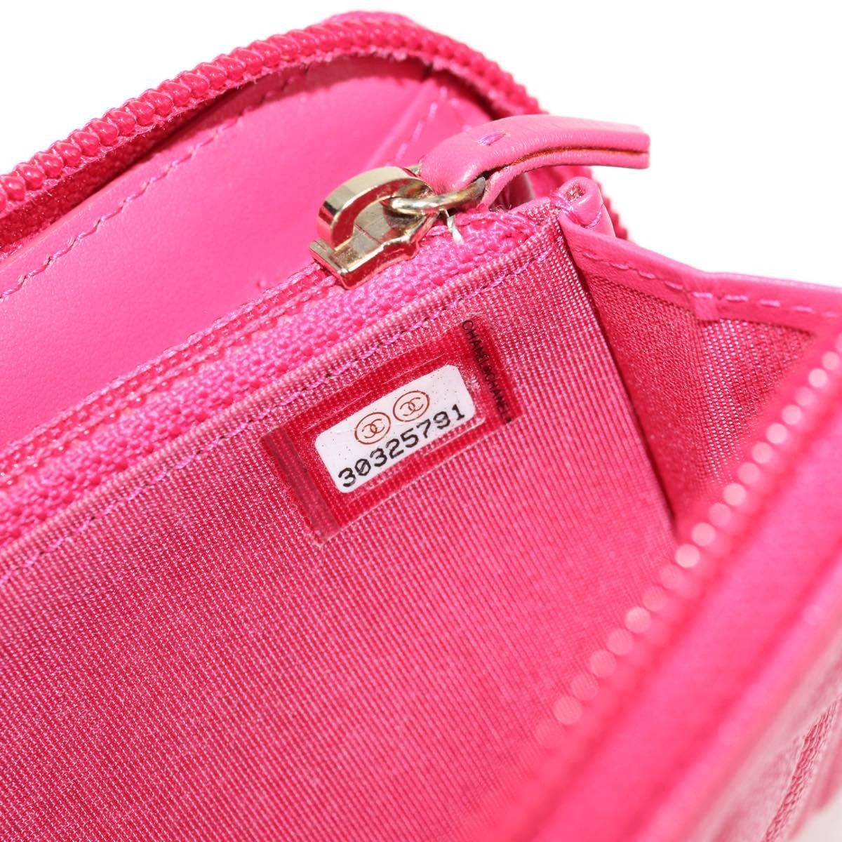 Chanel Compact Boy Wallet Caviar, PINK, LEATHER, Wallets