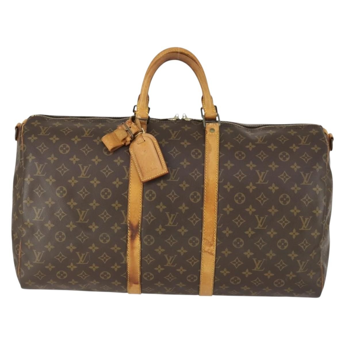 Louis Vuitton Keepall Bag Monogram Canvas, Brown, Canvas, Travel Bag