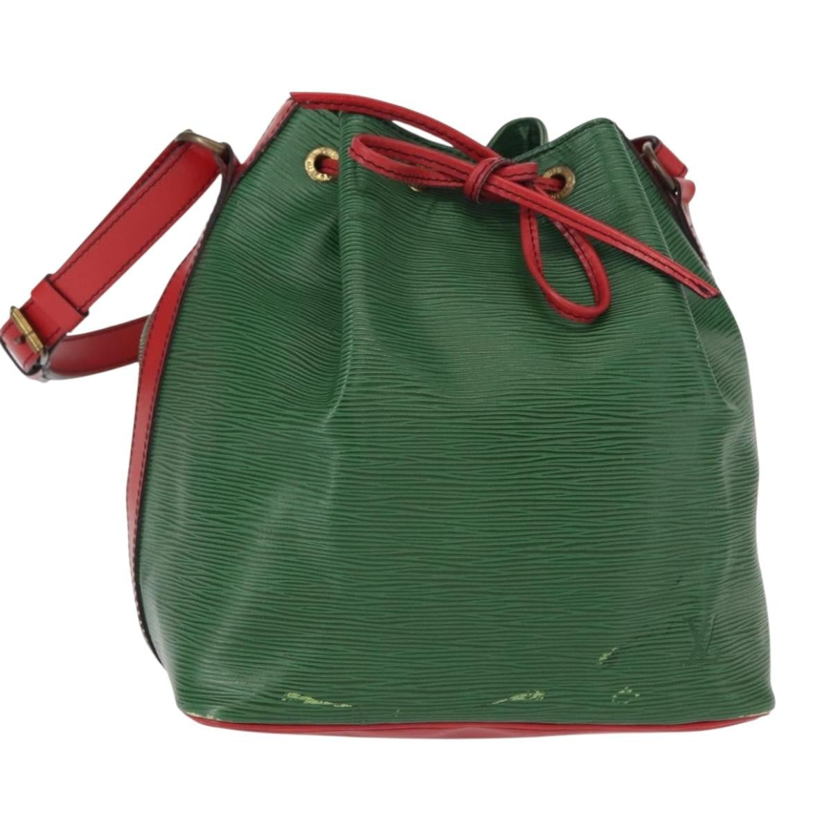 Louis Vuitton Bicolor Petit Noe Handbag Epi Leather, GREEN, LEATHER, Shoulder bag