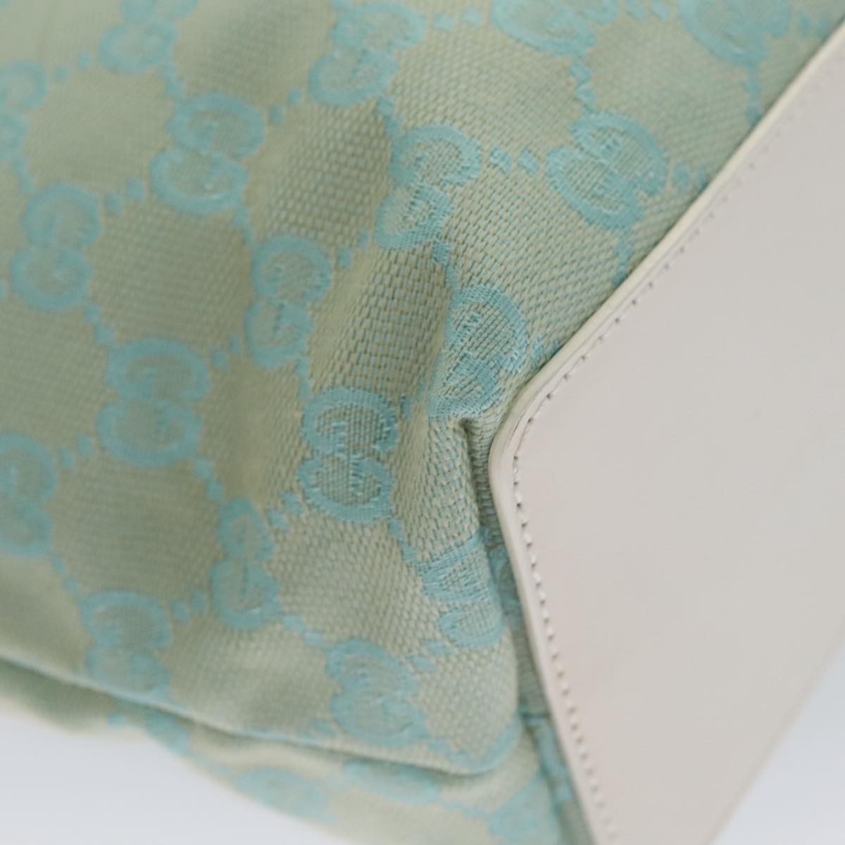 Gucci Vintage Bucket Shopping Tote GG Canvas, BLUE, CANVAS, Tote bag