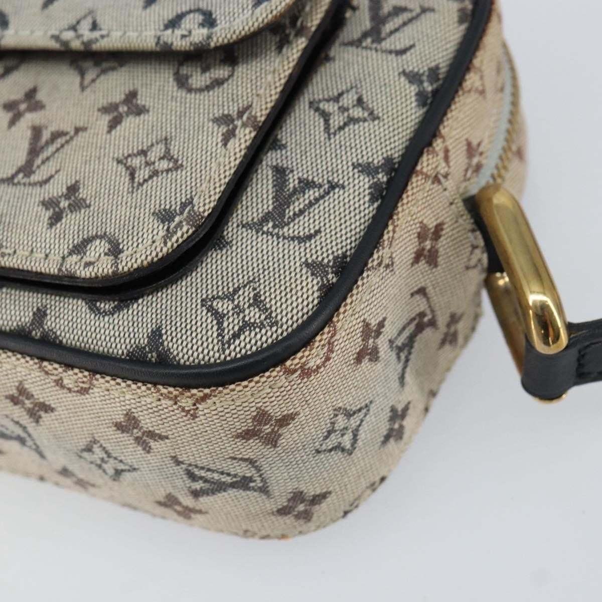 Louis Vuitton Juliette Crossbody Bag Mini Lin, BLUE, CANVAS, Shoulder bag