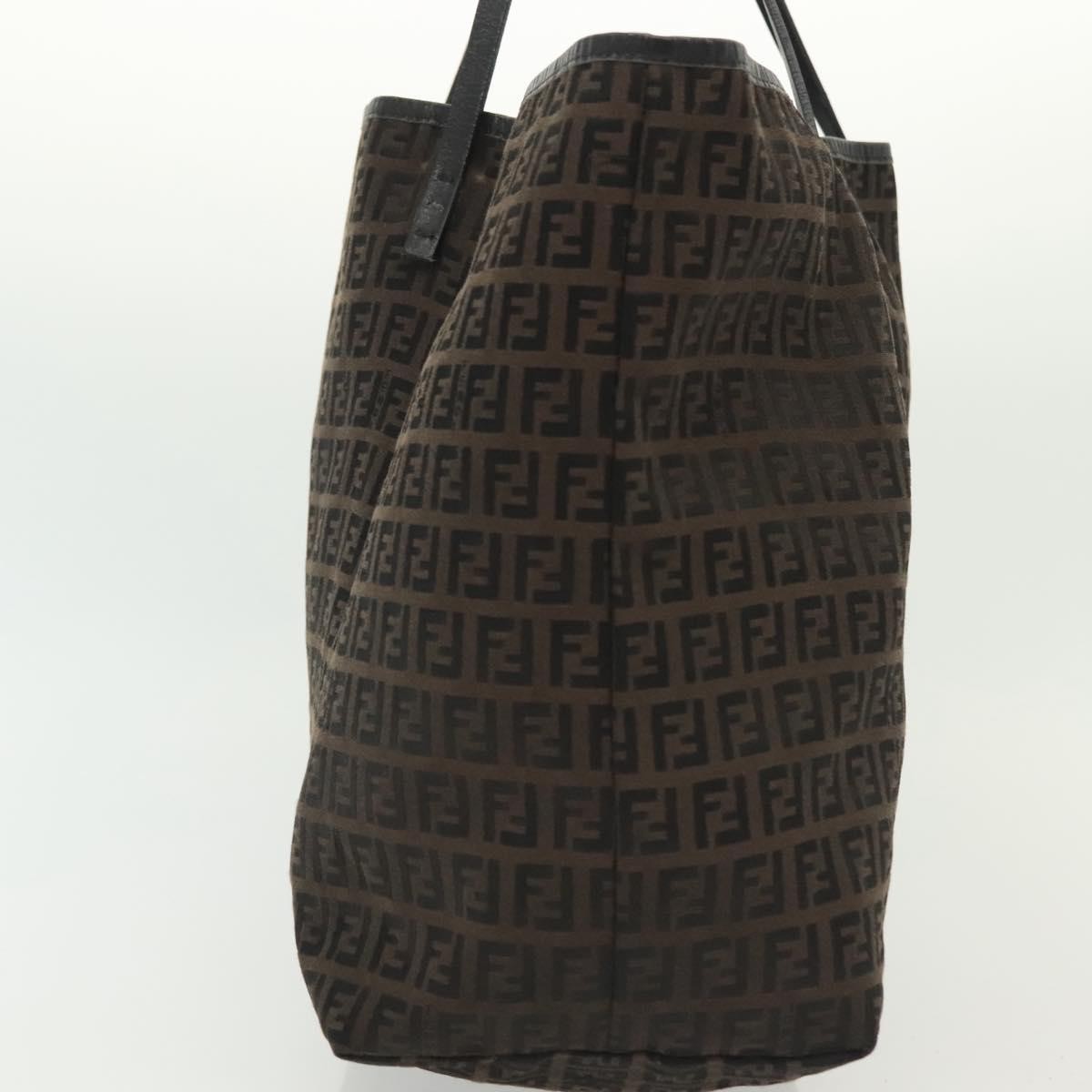 Fendi Roll Tote Zucchino Canvas, BROWN, CANVAS, Tote bag