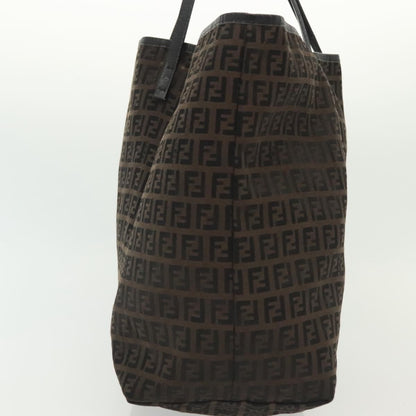 Fendi Roll Tote Zucchino Canvas, BROWN, CANVAS, Tote bag